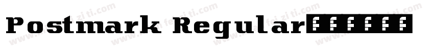 Postmark Regular字体转换